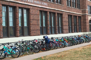  Bike rack outside school