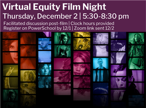 Virtual Equity Film Night graphic