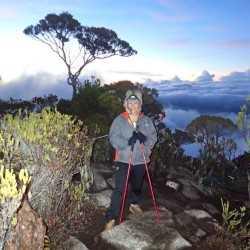 At the top of Mount Kinabalu in Borneo 