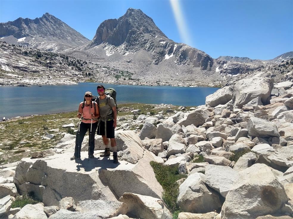 Dr. Arnosti & her husband hiking the Pacific Crest Trail in California