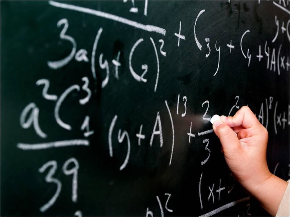 Math on a chalkboard