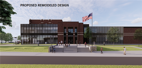 Proposed exterior design - facing Summit Avenue 