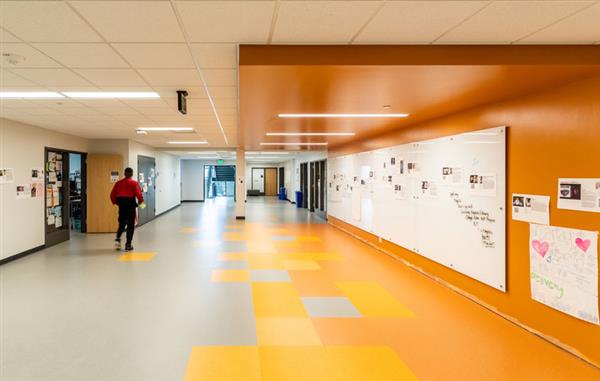 Vibrant hallway 
