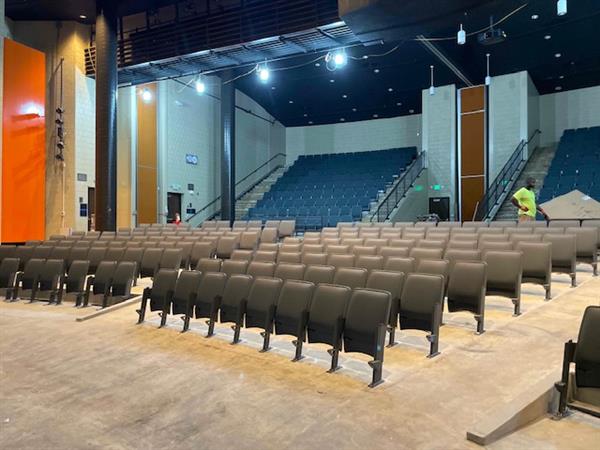 New auditorium seats installed